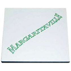 Avonite White Solid Surface Table Top with Custom Inlaid Logo