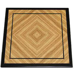 Diamond Box Zebrawood with Black Accent and Black Edge