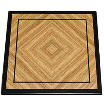 Diamond Box Zebrawood with Black Accent and Black Edge