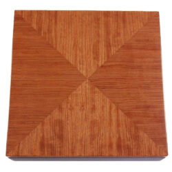 Bubinga Veneer in Reverse Box Pattern with Matching Edge