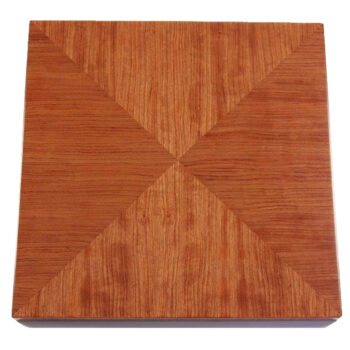 Bubinga Veneer in Reverse Box Pattern with Matching Edge