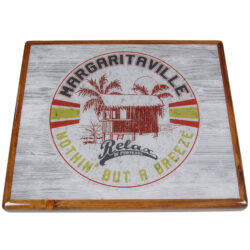 Customers Image Digitally Printed with Stained Knotty Pine Wood Edge