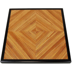 Diamond Box Pattern Zebrawood Veneer with Stained Maple Wood Edge