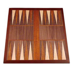 Digitally Printed Backgammon with Stained Maple Wood Edge
