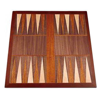 Digitally Printed Backgammon with Stained Maple Wood Edge