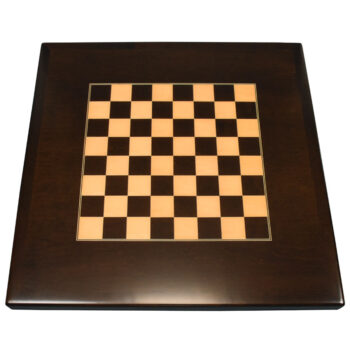 Digitally Printed Chessboard on Stained Maple Veneer and Maple Wood Edge