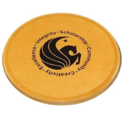 Digitally Printed Customers Logo on Stained Maple Veneer with Maple Wood Edge