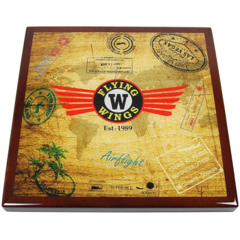 Customer Provided Artwork Print with Stained Wood Edge (Flying Wings)