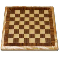 Walnut and Maple Chessboard with Maple Wood Edge