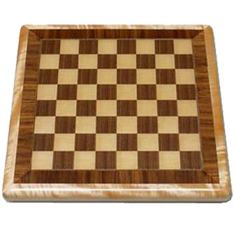 Walnut and Maple Chessboard with Maple Wood Edge