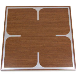 Wenge Veneer with Matching Veneer Edge and Metal Inlay