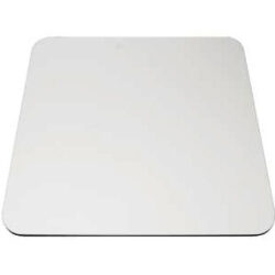 White Vinyl Padded Top with White T-Mold Edge (for Tablecloths)