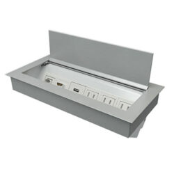 Ellora Silver Aluminum Gloss White Faceplate