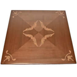 Quartered Walnut Veneer in Box Pattern with Printed Maple Veneer Inlay