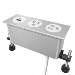 Dot Z in-surface Power Option - 3 ports - 1 USB, 2 Power in Color Fog