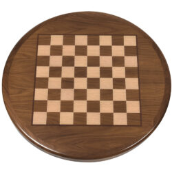 Chessboard Printed on Walnut Veneer with Stained Walnut Wood Edge -2