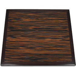 Quartered Macassar Ebony Veneer Inlay with Mocha Stained Maple Wood Edge