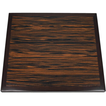 Quartered Macassar Ebony Veneer Inlay with Mocha Stained Maple Wood Edge