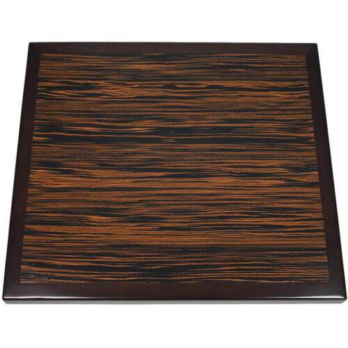 Quartered Macassar Ebony Veneer Inlay with Mocha Stained Maple Wood Edge