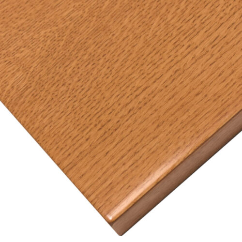 Quartered Red Oak Veneer with Matching Veneer Edge and Autumn Haze Stain