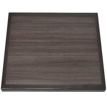 Wilsonart "Skyline Walnut" Laminate Inlay with Red Oak Wood Edge Stained to Match Laminate