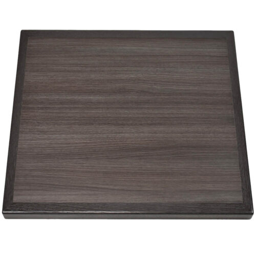 Wilsonart "Skyline Walnut" Laminate Inlay with Red Oak Wood Edge Stained to Match Laminate