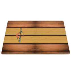 Custom Printed Image with Walnut Wood Edge