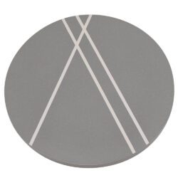 Staron Aspen Concrete Solid Surface Table Top with Epoxy Accent Inlay