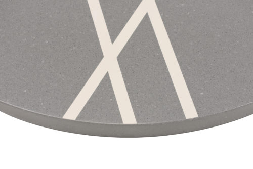 Staron Aspen Concrete Solid Surface Table Top with Epoxy Accent Inlay - Image 2