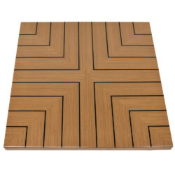 Gold Teak Veneer & Stained Wood Edge