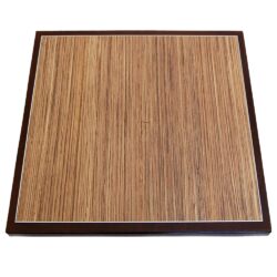 Laminate Inlay with Silver Accent and Stained Maple Wood Edge