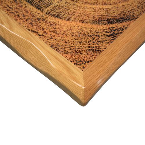 Customer Supplied Artwork Digitally Printed with White Oak Live Edge