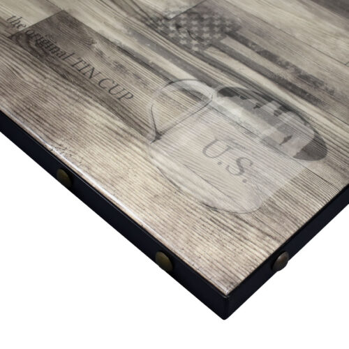 Customer Supplied Artwork Digitally Printed with Metal Edge and Decorative Nails