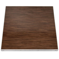 Formica “Wenge Strand” Laminate with Mitered Brushed Aluminum Edge