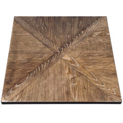 White Oak Veneer in Custom Pattern with V-Grooves and White Oak Wood Edge with Custom Ceruse Stain #3372