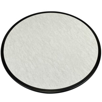 Wilsonart “White Carrara” Laminate Inlay with Maple Wood Edge stained TD 505
