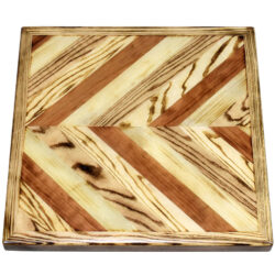 Carbonized Mixed Species Veneer in V-Match Pattern with Carbonized Ash Wood Edge