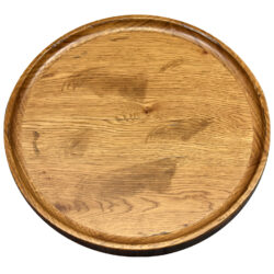 Distressed Rustic White Oak Veneer with Dripless White Oak Wood Edge and TD 410 Stain