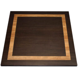 Wilsonart “Cafelle” Self-Edge Laminate with 2” Wilsonart “Pinnacle Walnut” Laminate Inlay