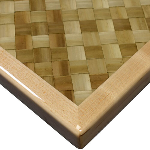 Woven Palm Leaves Inlay with Maple Wood Edge