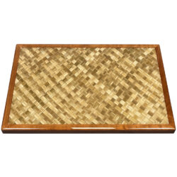 Woven Palm Leaves Inlay with Maple Wood Edge 3017