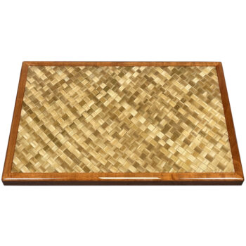 Woven Palm Leaves Inlay with Maple Wood Edge 3017