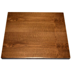 Red Oak Veneer Overlay with Red Oak Wood Edge and Custom Stain