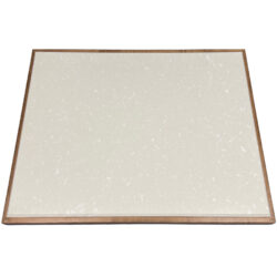 2CM Silestone “Tigris Sand” Beveled with Custom Stained Maple Wood Edge