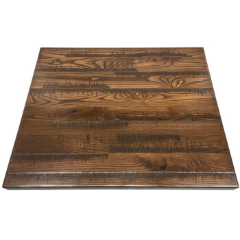 1.75" Distressed Ash Plank Top with Custom Stain