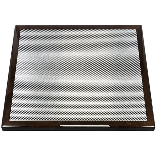 McNichols Aluminum Round Hole Inlay with Stained Maple Wood Edge
