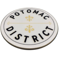 Customer Supplied Artwork Digitally Printed on White Painted Core with Brushed Brass Edge and Countersunk Brass Screws