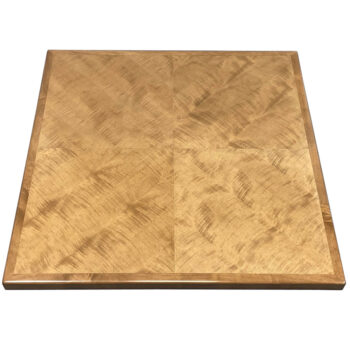 Qtr Maple Veneer Inlay in Reverse Diamond Box Pattern with Maple Wood Edge in TD 410 Stain
