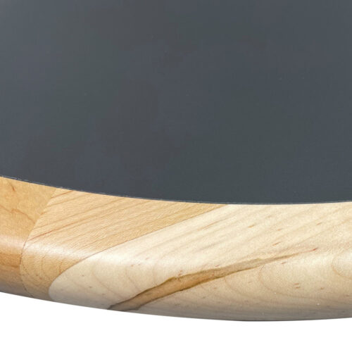 Wilsonart “Black Velvet” Traceless Laminate Inlay with Maple Wood Edge