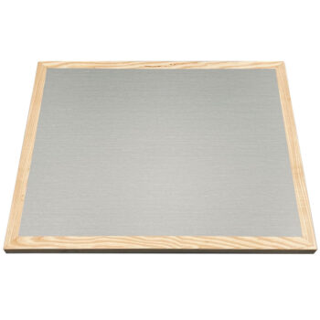 Arborite Laminate “Brushed Aluminum” Inlay with Natural Ash Wood Edge